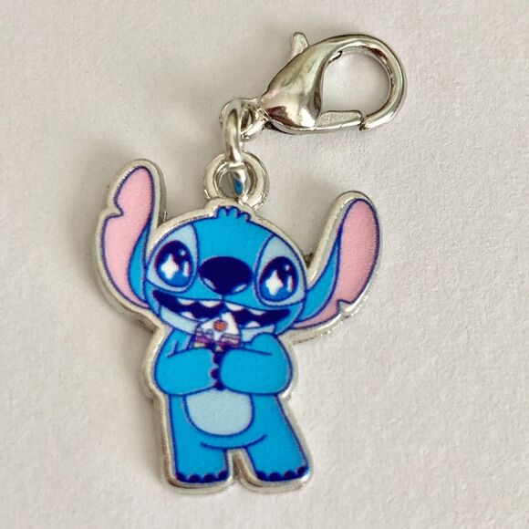 Vintage Disney Lilo & Stitch Zipper Pull Bag Clip On Charm Aulani Ice Cream Cone - Picture 3 of 6